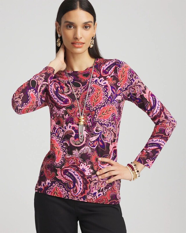 Touch of Cool Paisley Layering Tee - image 1